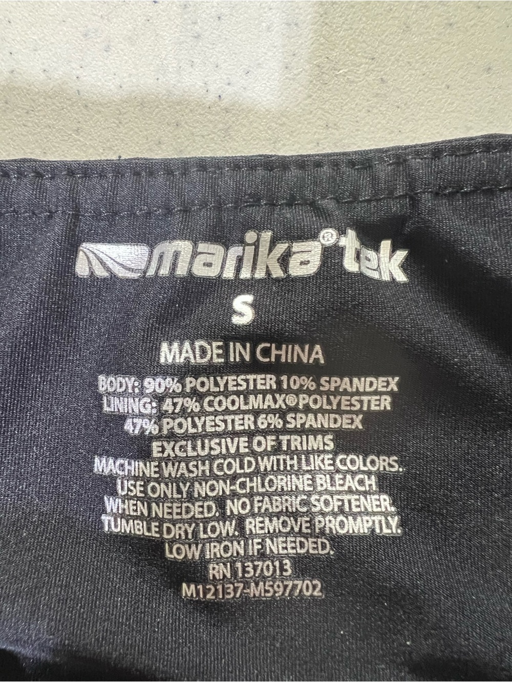 NWT Marika Tek PWR-TEK Ruched Skirted Capri Leggings - Black (Size Small) - Picture 5 of 7